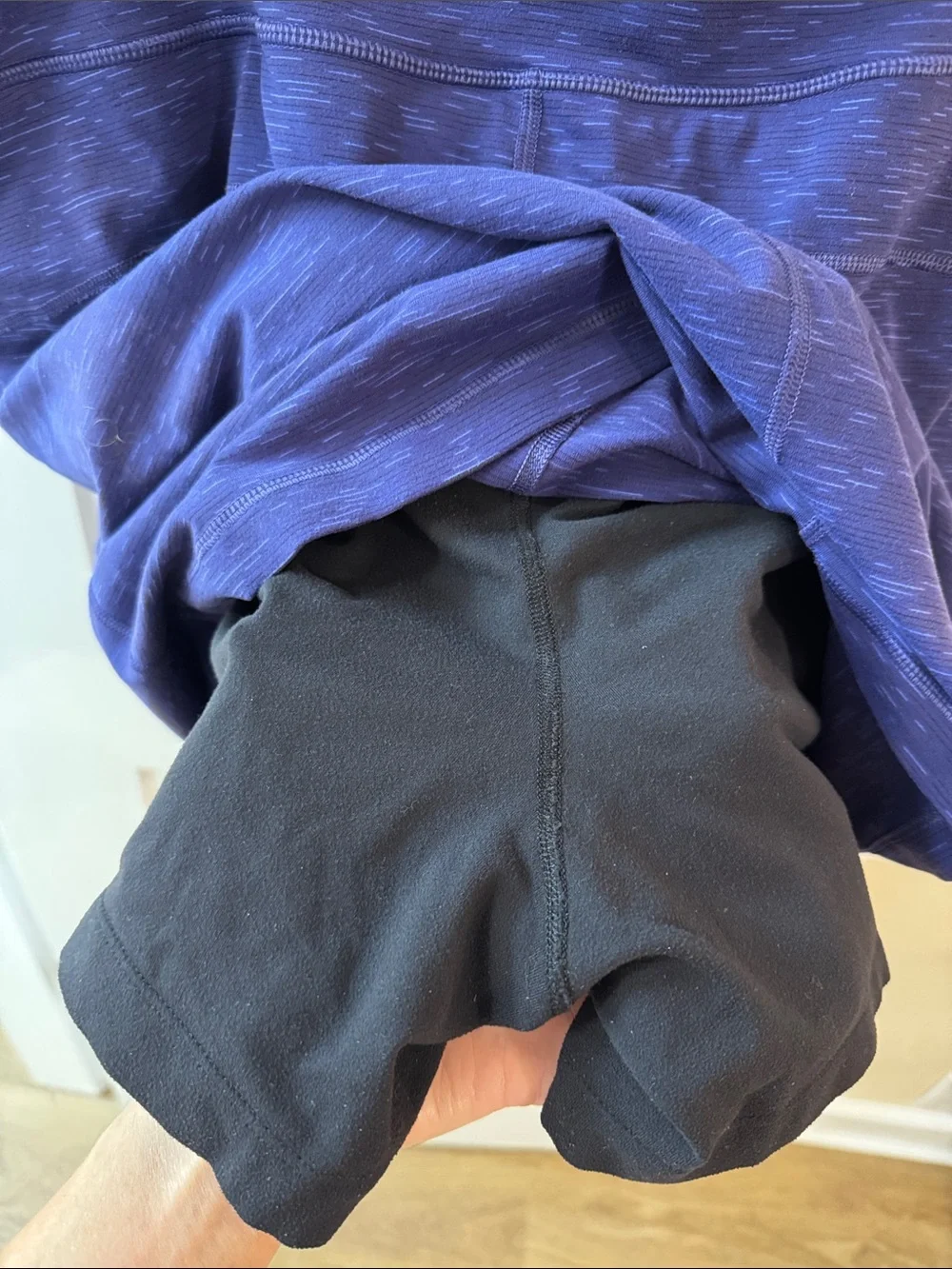 Duluth Trading Co Blue Active Mini Skirt with Built-in Shorts and Pocket XXL